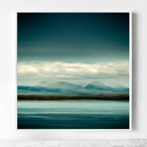 On Distant Hills  - Extra large beach abstract canvas by Lynne Douglas