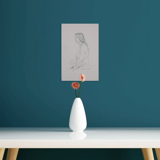 Seated female nude