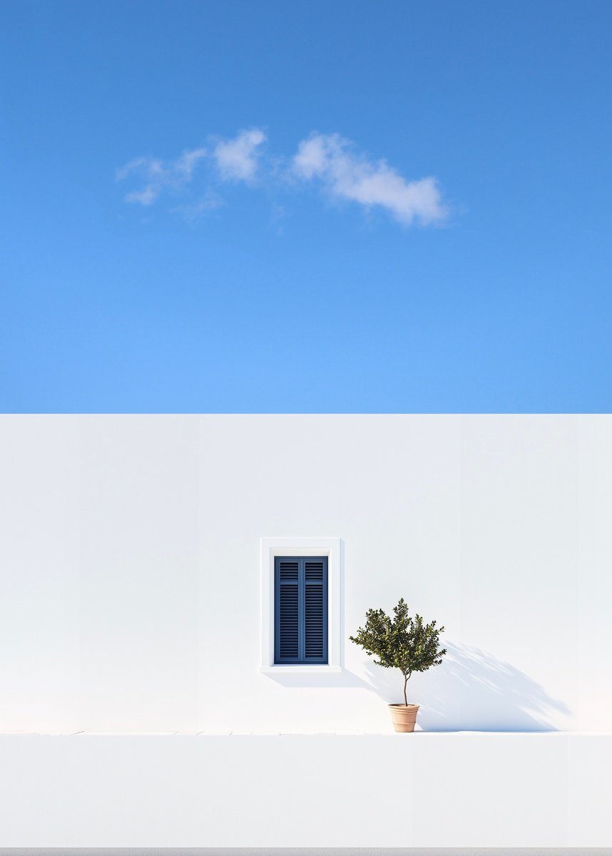 Photorealistic Cityscapes Photograph By Marcus Cederberg, 20 X 28", Greek Tavern, Original Artwork