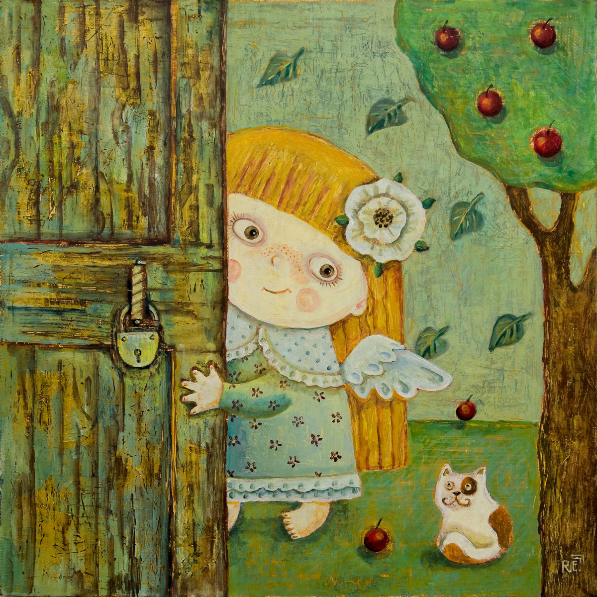 Happiness is knocking at the door by Elena Razina