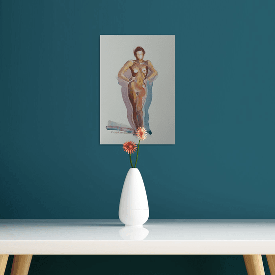 standing female nude