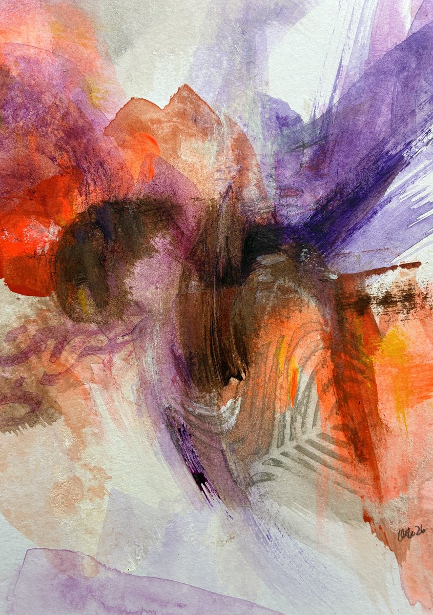 Organic Drawing , Golden Hour Vii By Katja Wittmer, 8 X 11, Artwork For Sale On Artfinder
