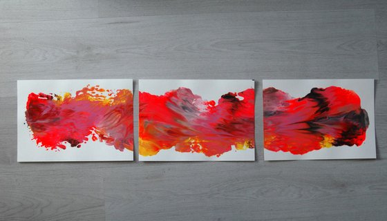 ABSTRACT ON PAPER 07 (triptych)