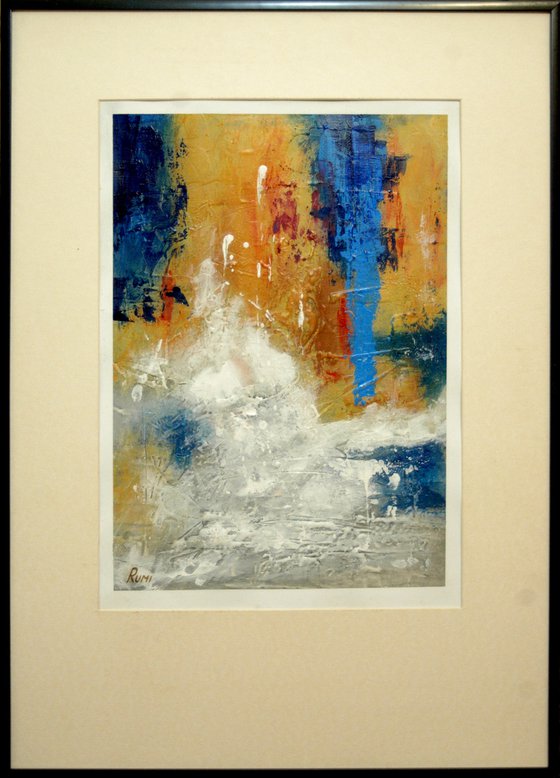 "Abstract Variations # 41". Matted and framed.