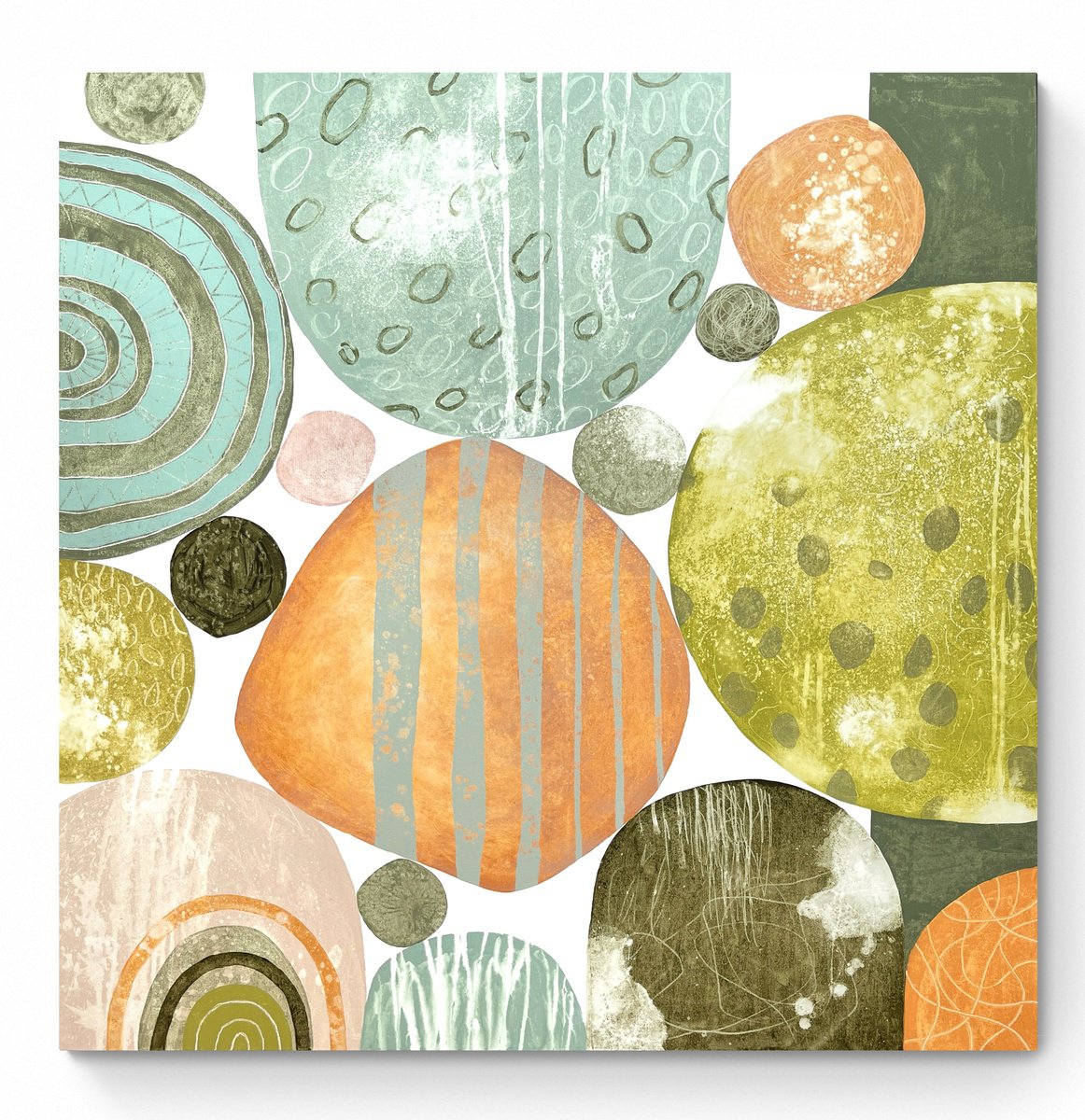 Abstract Acrylic Painting By Cristina Dalla Valentina, 39 X 39, Remembering Those Good Times, Original Artwork