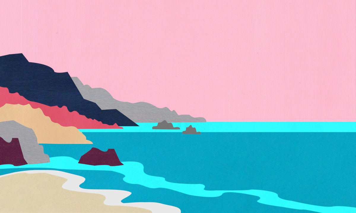 Abstract Landscape Acrylic Painting By Marina Krylova, 53 X 31", Seascape #09, Original Artwork