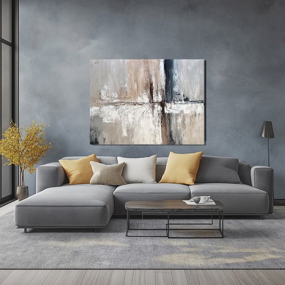 Lines Through Stone in Soft Neutrals