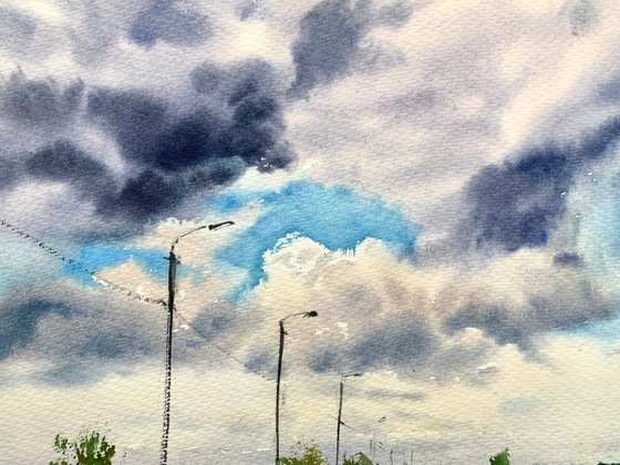 Road and clouds #2