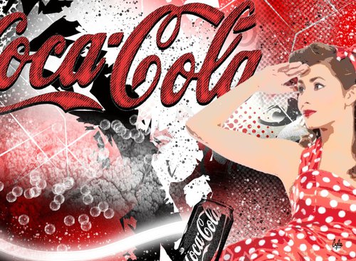 COCA COLA COLLECTION 2 | 2012 | DIGITAL PAINTING ON PAPER | HIGH QUALITY | LIMITED EDITION OF 10 | SIMONE MORANA CYLA | 60 X 44 CM | by Simone Morana Cyla