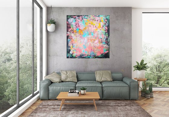 Coral Reef - large colorful abstract painting
