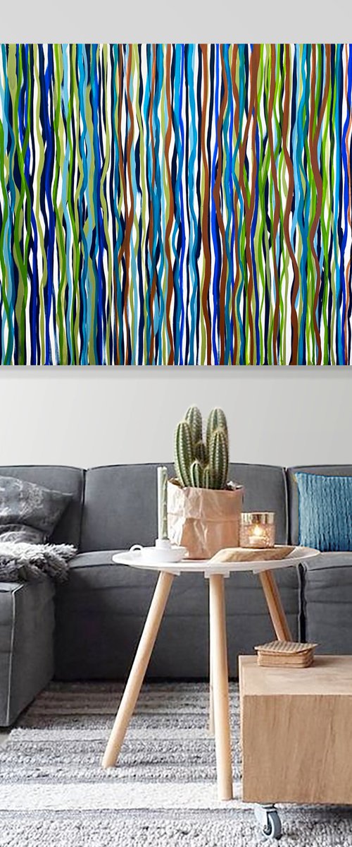 Garden Funk - 172 x 97cm acrylic on canvas by George Hall