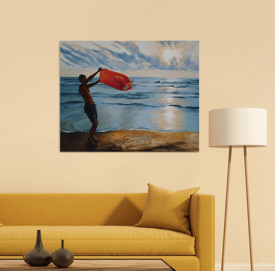 A boy and the sea