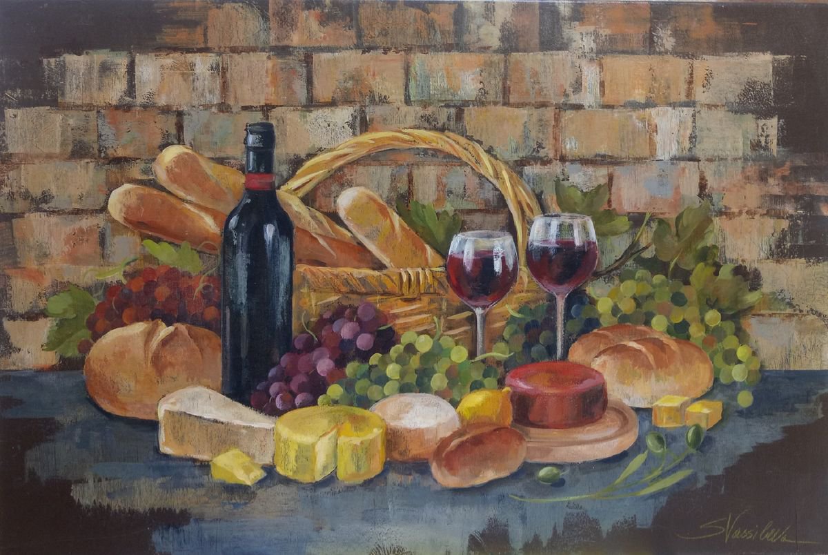 Tuscan Evening Wine by Silvia Vassileva