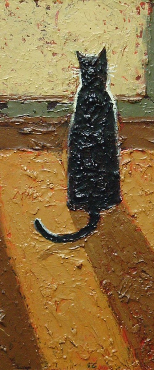 Cat At The Window by Rick Paller