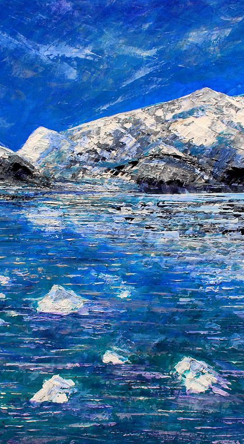 Glacier Bay ( Large 40"x30"-102cm x 76cm) by Paul J Best