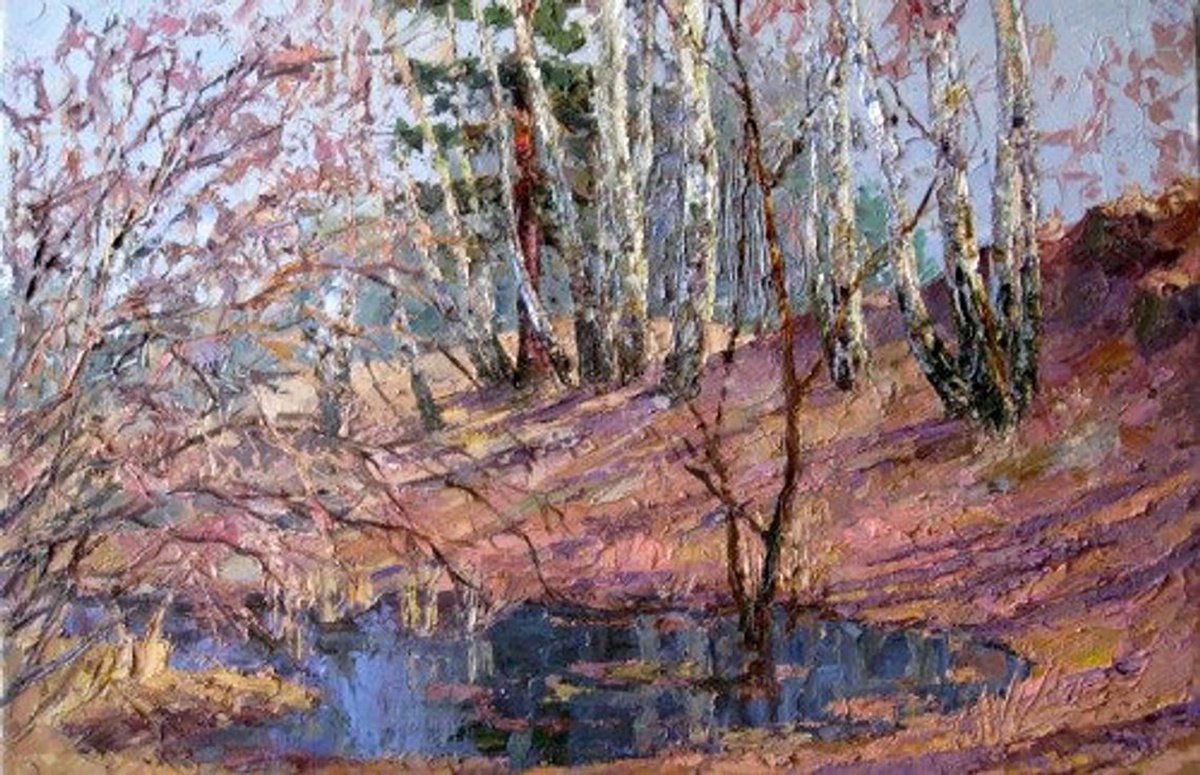Oil painting Forest Lake by Boris Serdyuk