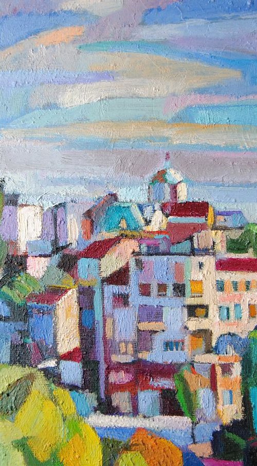 Cityscape / 40 x 30 cm by Maja Đokić Mihajlović
