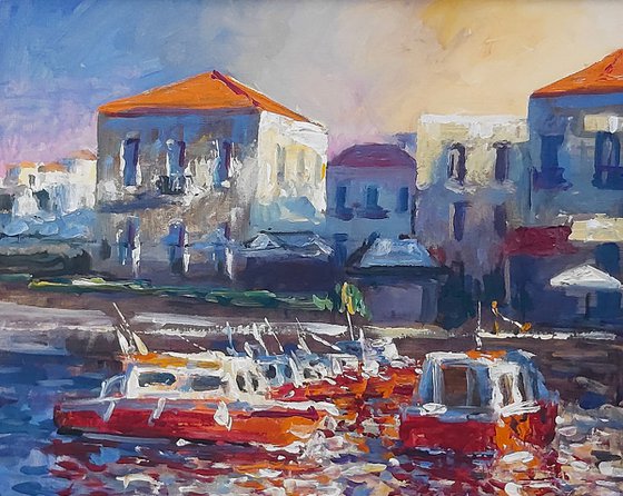 Red boats and roofs