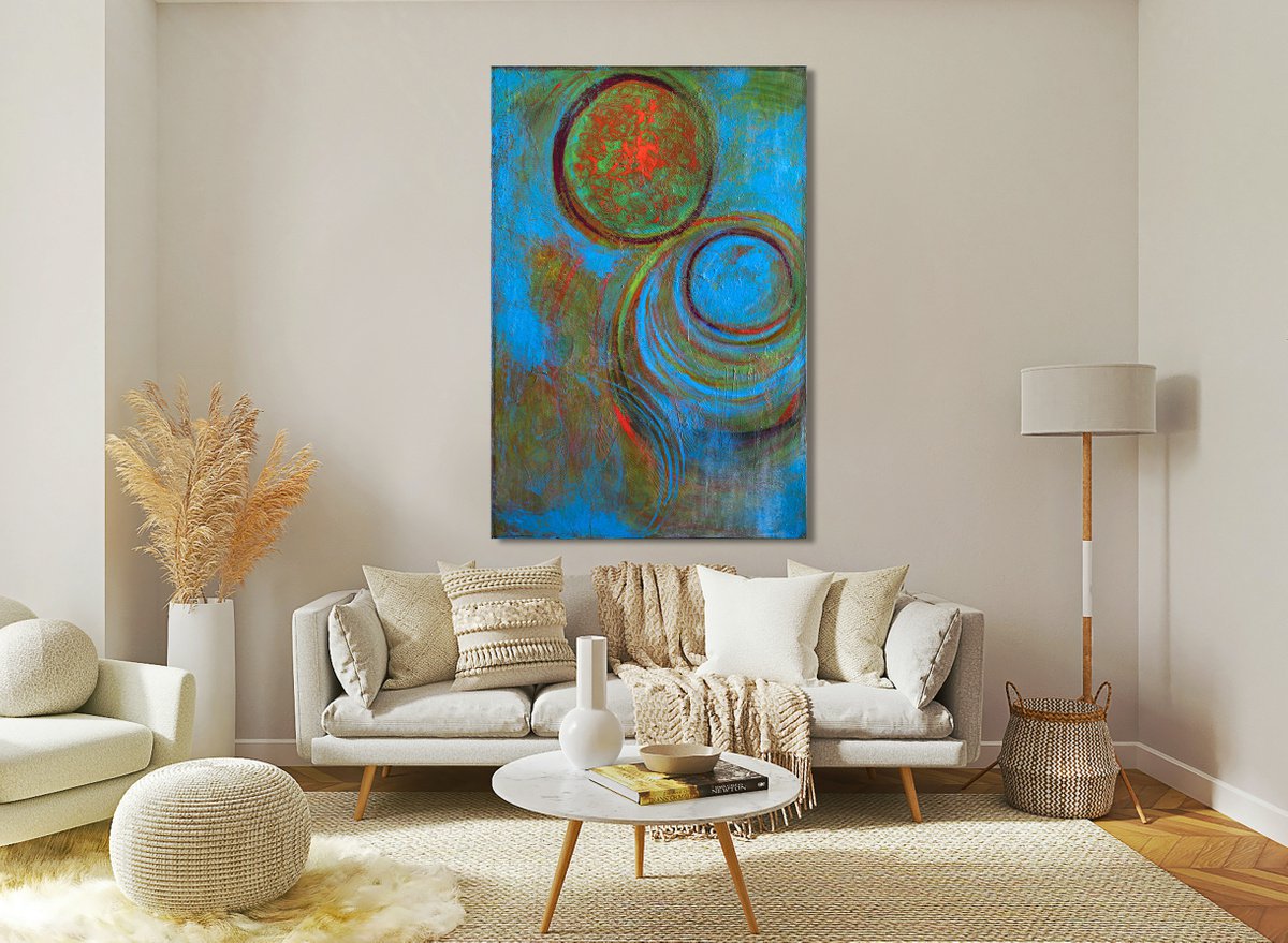 The End is A Begining | 160x100x4cm | Acrylic painting 2022 by Cornelia Petrea - Abstract Art