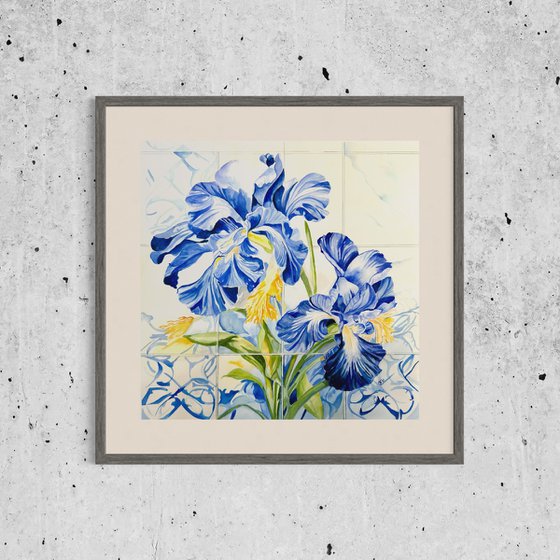 Bright Blue Irises