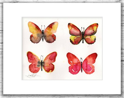 Four Butterflies 3 - Butterfly Art by Kathy Morton Stanion by Kathy Morton Stanion