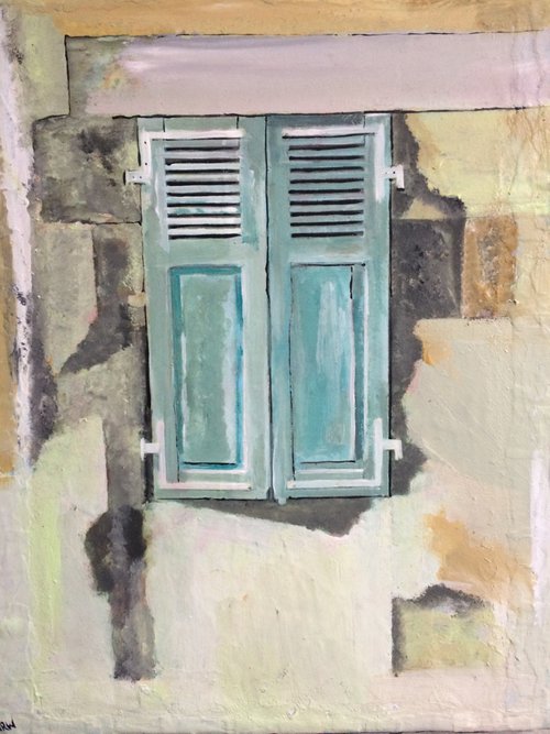 Blue Shutters, French Summer by Andrew  Reid Wildman