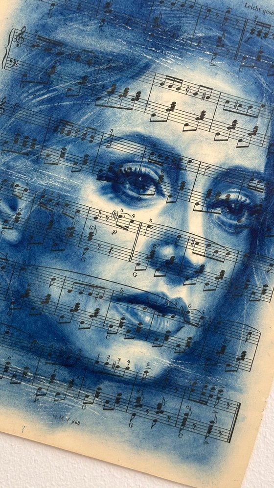 Muse №5 -Blue Female Portrait