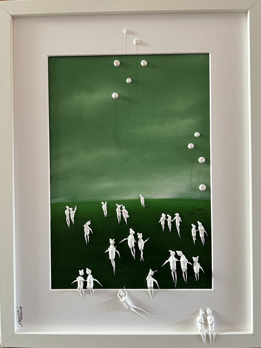 Abstract Portrait Acrylic Painting By Eka Peradze, 13 X 17, Freedom People Eka Peradze, Original Artwork