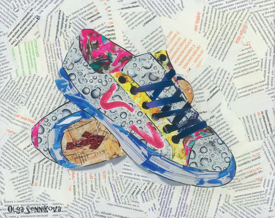 Sneakers / Collage / Free shipping