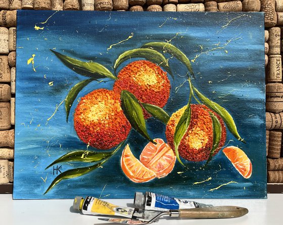 Tangerines Original Oil Painting