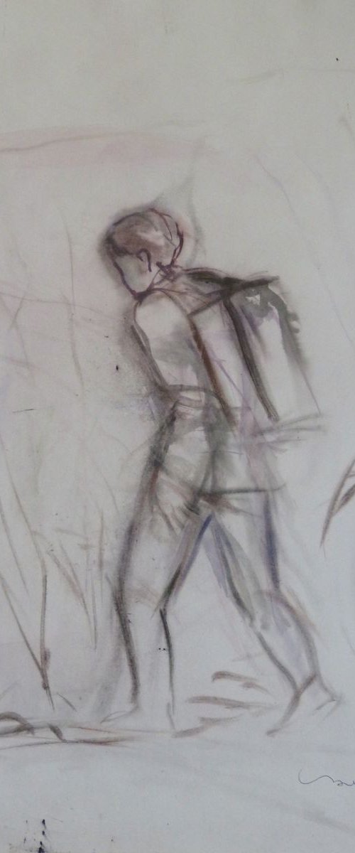 Large Figure Sketch 4, 59x42 cm by Frederic Belaubre