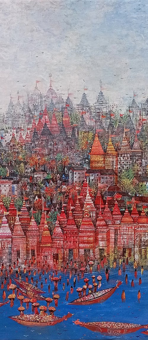 Varanasi in the Evening by M. Singh