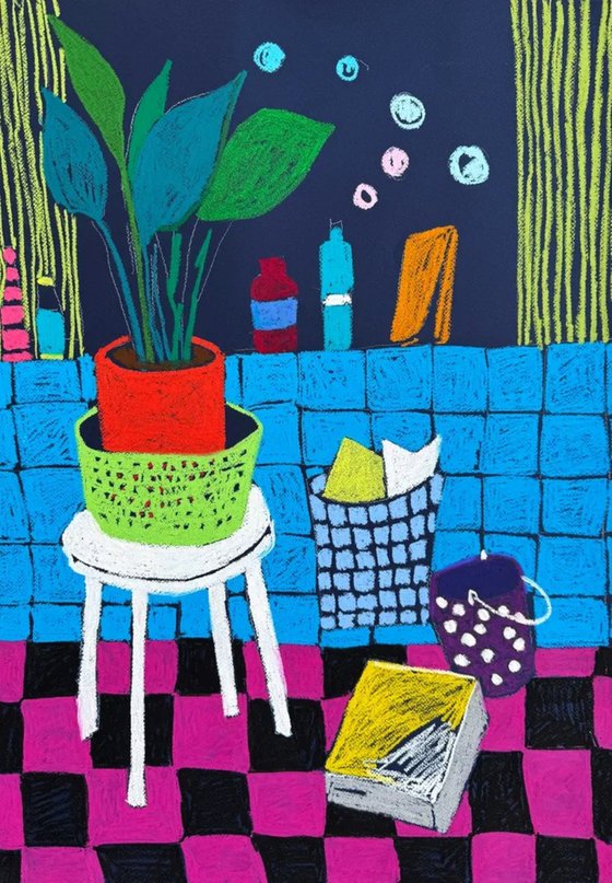 Morning Joy in Blue Tiles