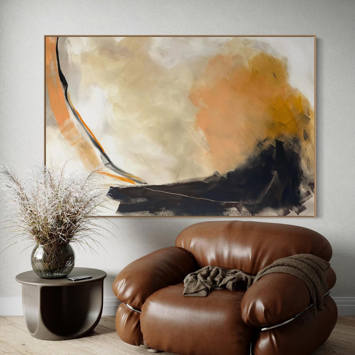 Expressive Abstract Acrylic Painting By Cheryl Harrison, 59 X 39, Outside The Lines, Original Artwork