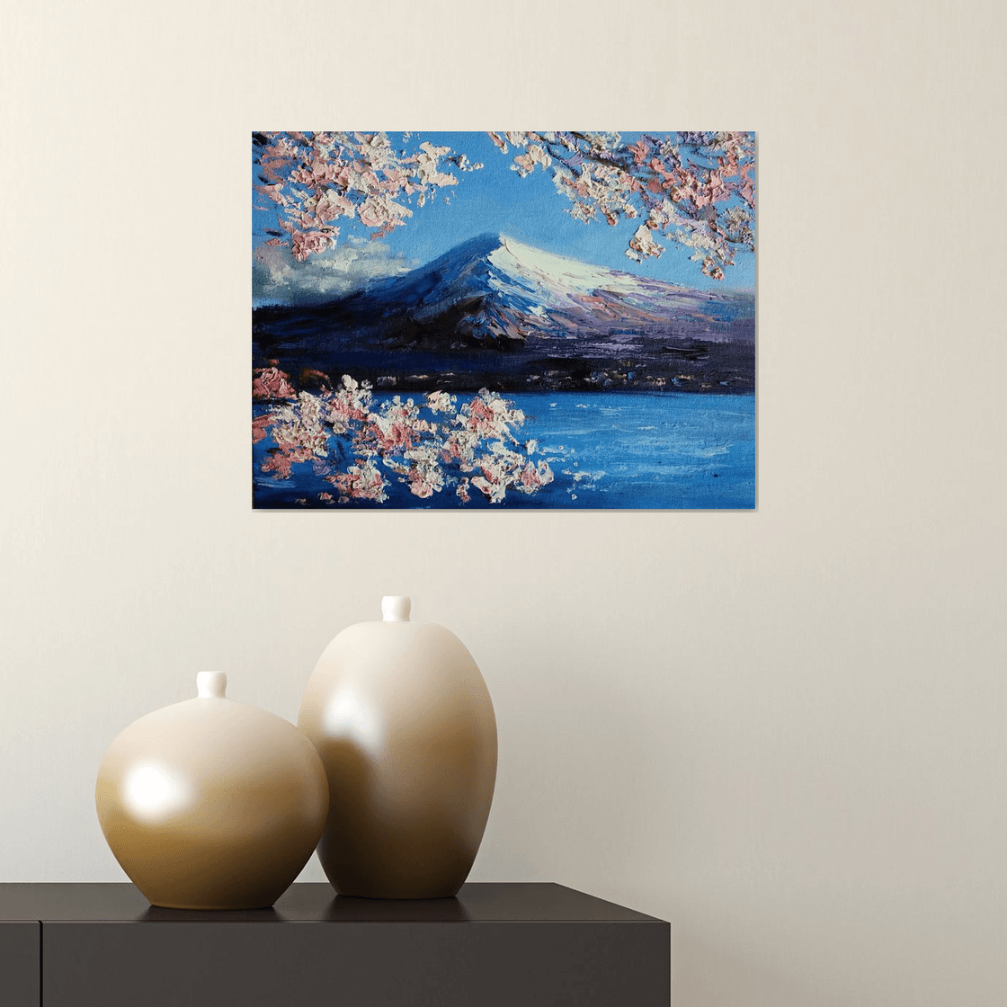 Fuji Oil painting: Anastasia Art Line | Artfinder
