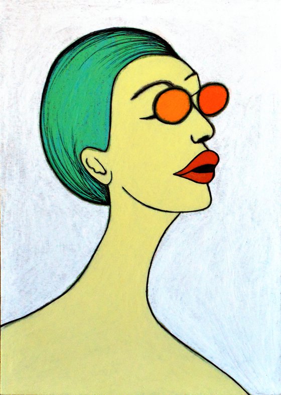 Portrait with orange glasses