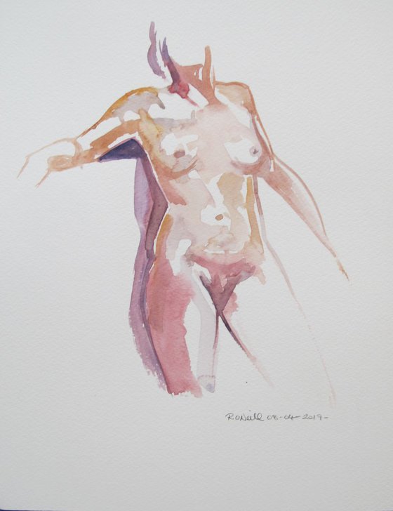 Standing female nude