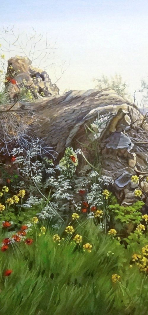 "Spring Day" Large Oil Painting by Irini Karpikioti
