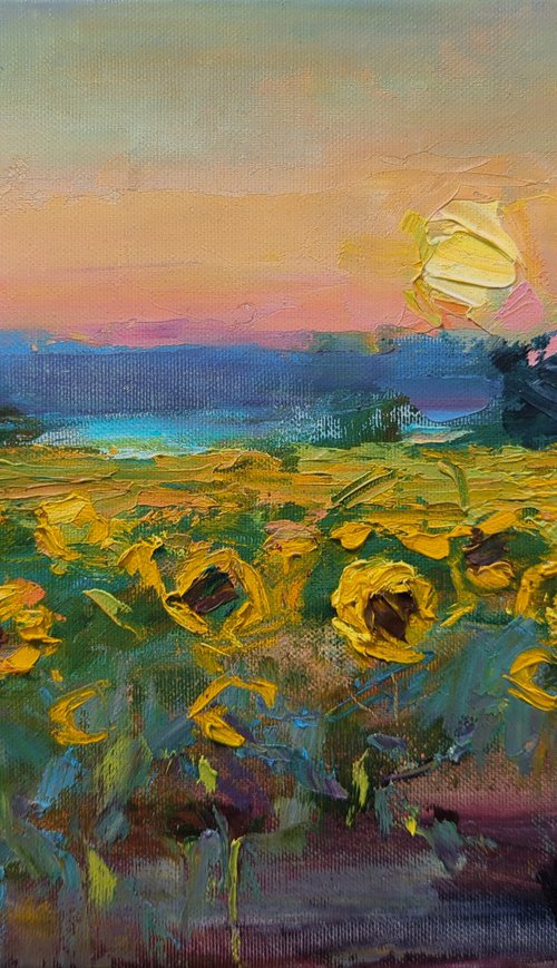Sunflower Field by Helen Shukina
