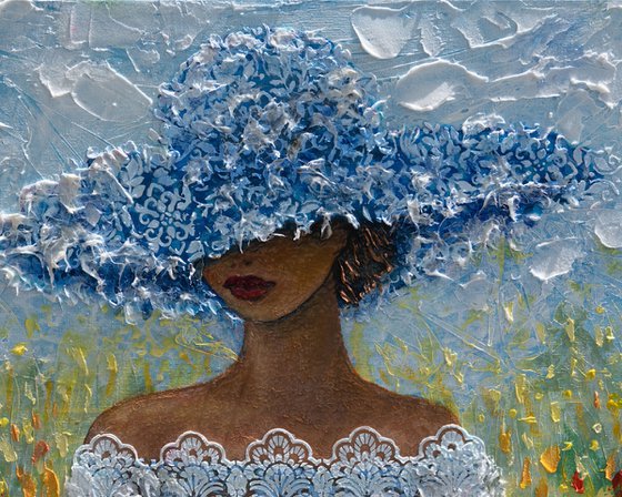 Whispers in Blue Impasto