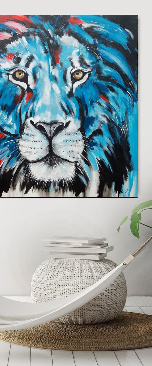 BIG CAT - LION #7 - Work Series 'One of the big five' by Stefanie Rogge