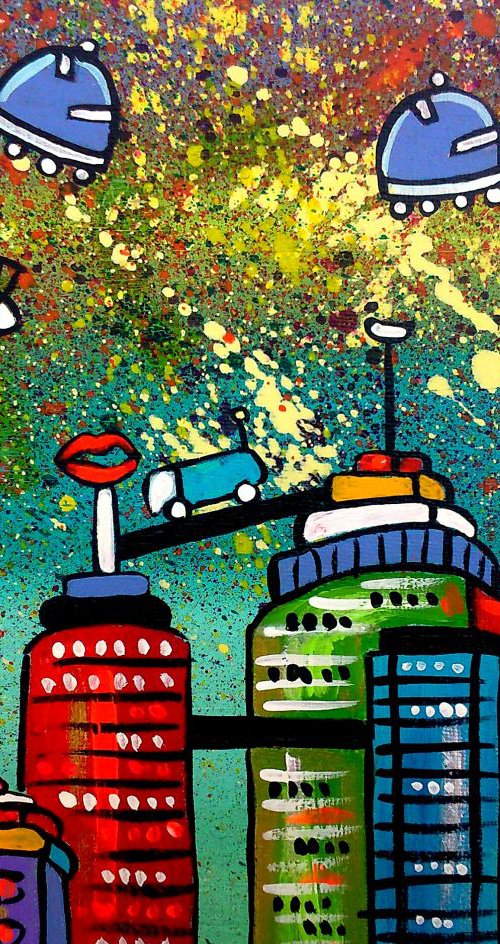 Space Vibrant City by Maria Luisa  Azzini
