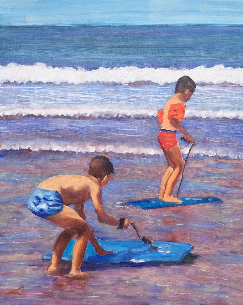Going To Surf By Elena Sokolova, 16 X 20, Artwork For Sale On Artfinder