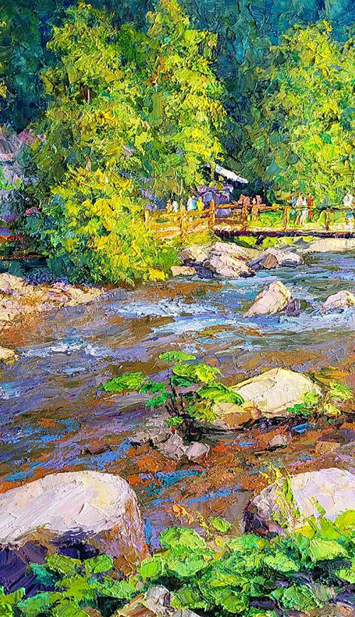 April morning at the temple by Boris Serdyuk