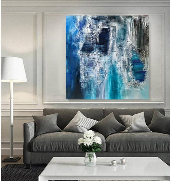 Ocean Blue 100x100cm