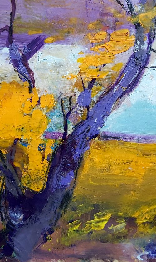 Yellow trees by Victoria Cozmolici