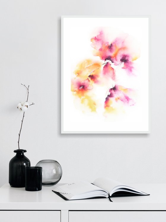 Delicate abstract flowers