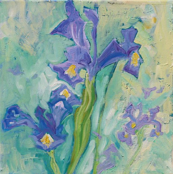 Spring Garden Flowers #5 Purple Irises