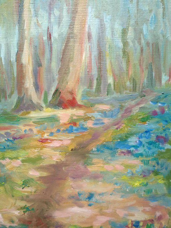 Spring forest landscape