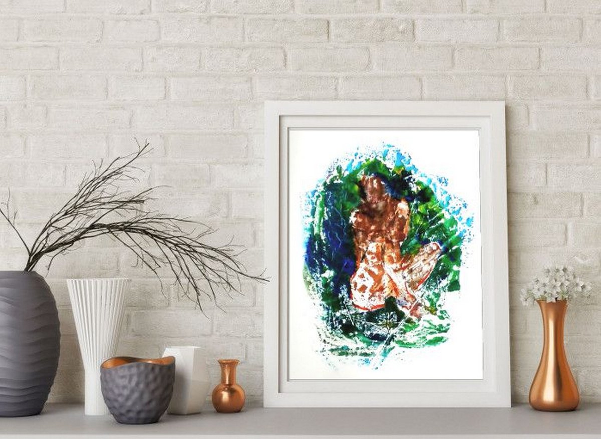 Expressive Portrait Limited Edition Print By Asha Shenoy, 12 X 15, Woman Of Substance 1, Original Artwork